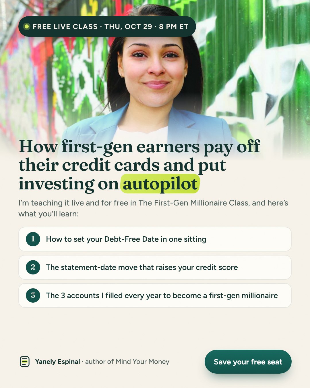 Static ad: How first-gen earners pay off their credit cards and put investing on autopilot