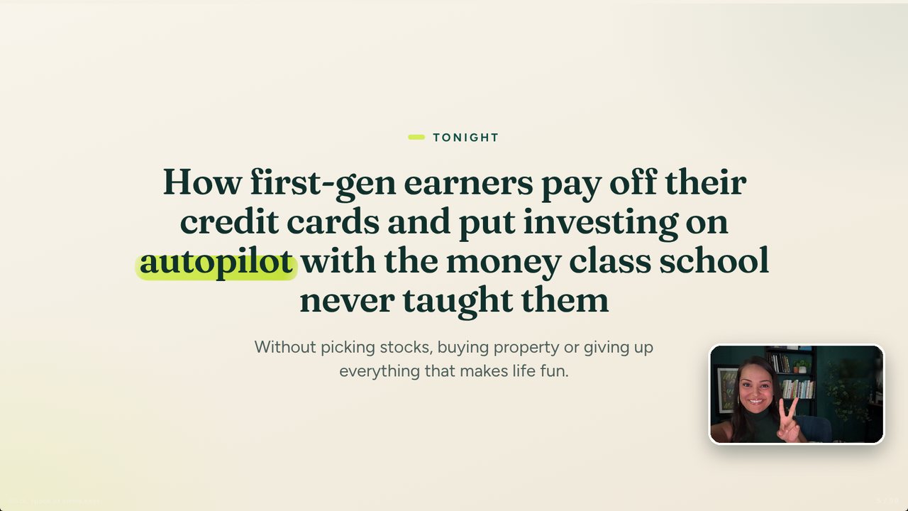 Replay of The First-Gen Millionaire Class with Yanely